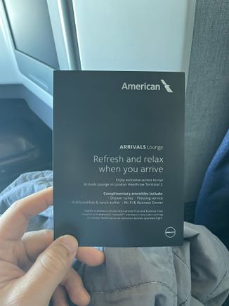 AA Arrival lounge at Terminal 3, nice touch to let people know about it and how to get to it.