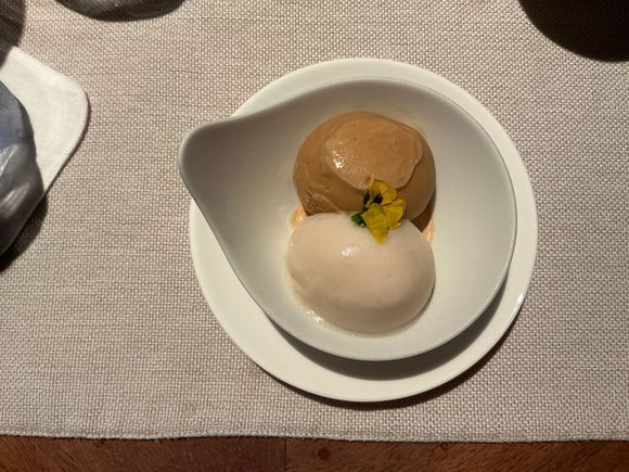 Soursop and Vietnamese coffee ice creams 