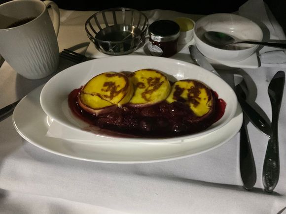 Pancakes were melt in the mouth.