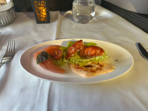 Poached Lobster and smoked salmon - Good