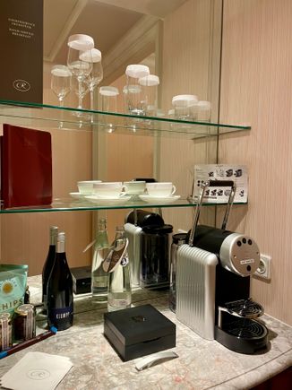 Coffee station and minibar