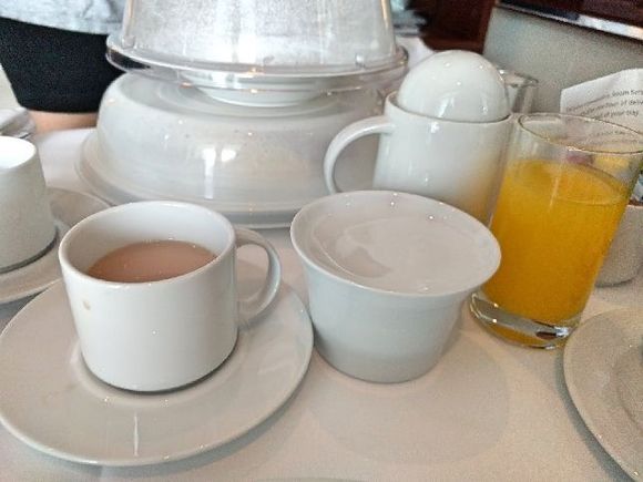 Lots to drink. They almost needed a larger table for all the stuff we ordered.