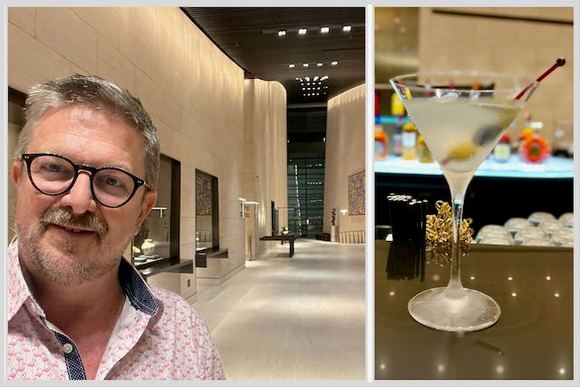 Back at the Al Safwa First Class lounge