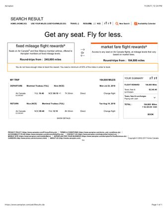 184,000 miles AND $2100 for a cluster of "Free Tickets!"