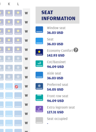 Outbound on AY2, all seats are locked.