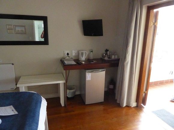 Tea/coffee facilities as well as a fridge
