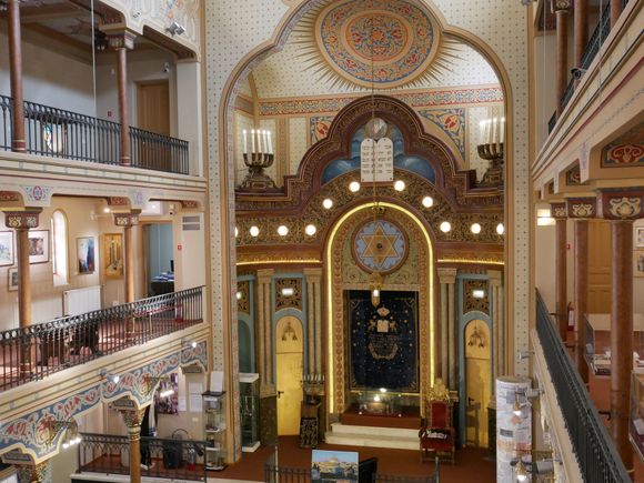 Inside the beautiful museum of history of the Jewish Community.