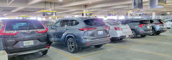 Varied selection of SUVs.