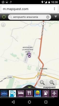 MapQuest zoom in of the airport