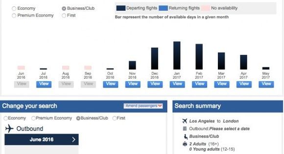 LAX LHR availability