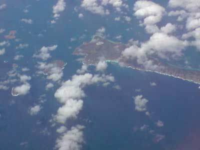 Leaving land, heading west over the Great Australian Bight