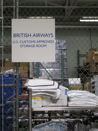 Storage area for international flights.