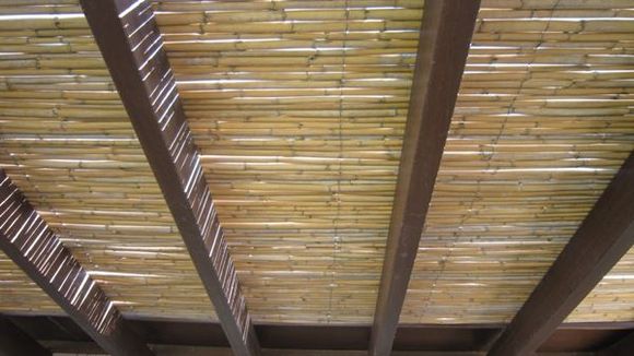 Thatched roof balcony