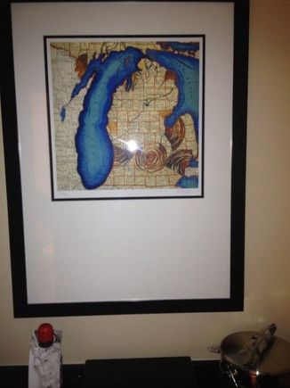 Old fashioned map of Michigan