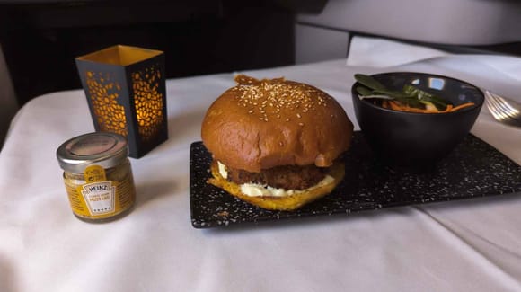 Favorite meal on flight: QR chicken katsu burger