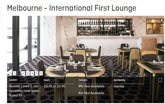 Qantas website MEL First 