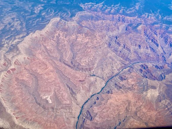 Flying over the Grand Canyon, SEA-PHX.