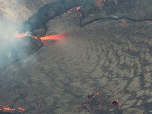 From a helicopter tour