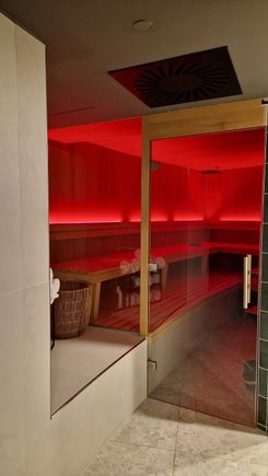 The sauna itself.