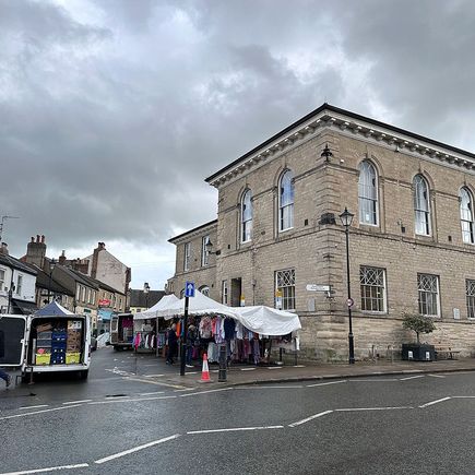 A typical March day in Wetherby (Thursday Market)