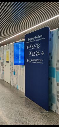 Signs and display at T2A.