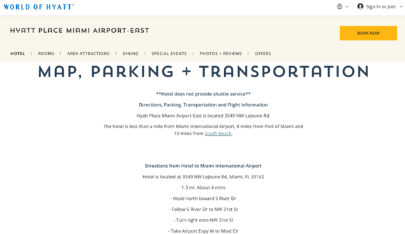 **Hotel does not provide shuttle service**