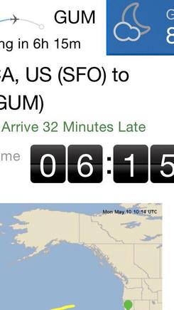 Sorry about the poor quality of the screen shot, but this is what I got.  May 10, 2021.  Can anyone remember why US was flying SFO-GUM?