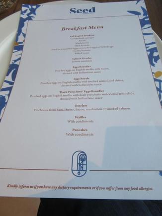 Made to order Menu options