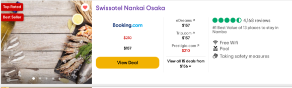 TripAdvisor with their hotel "rate quotes"