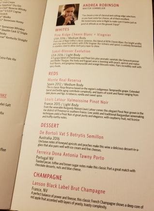 Wine List for October