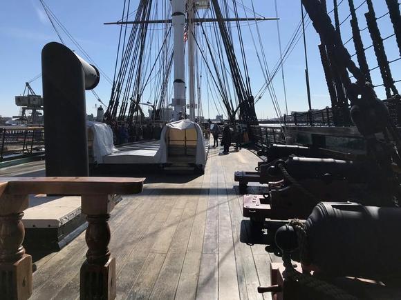 Spar deck of the USS Constitution