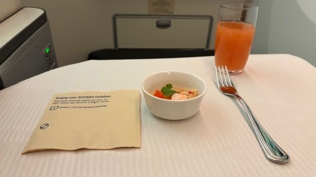 Amuse bouche: Som Tum with shrimp