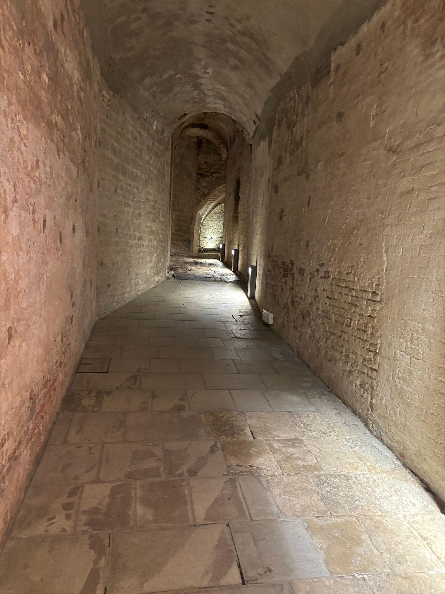 Underground corridor in Coudenberg.
