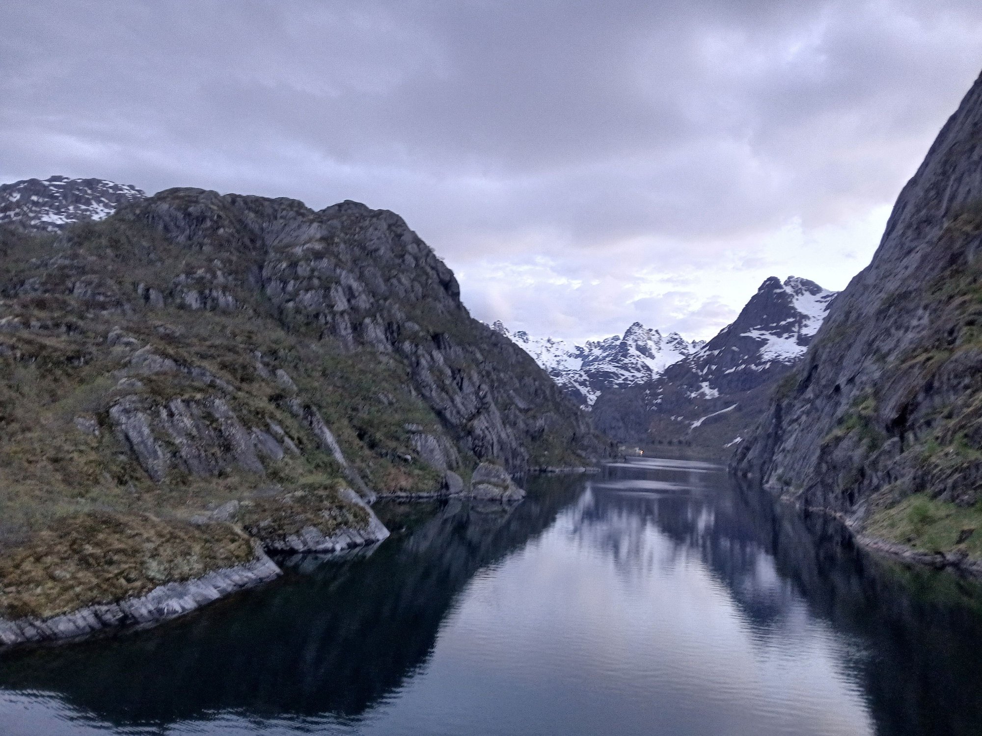 Approaching the Trollfjord, around 11.45pm