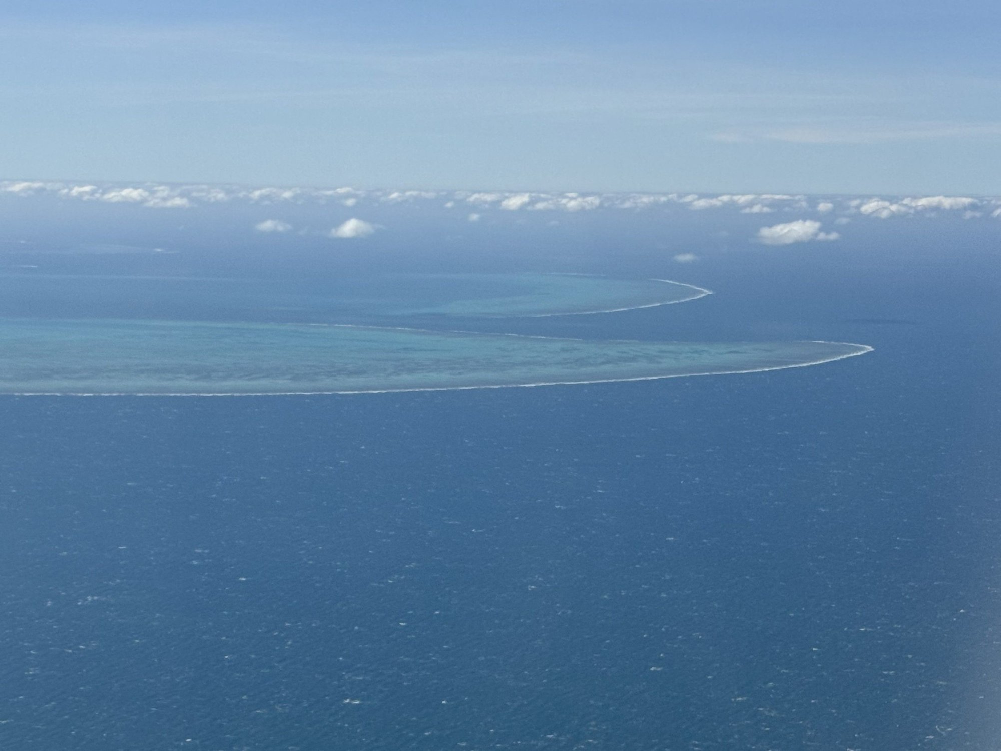 Caught a glimpse of the Barrier Reef landing in Cairns