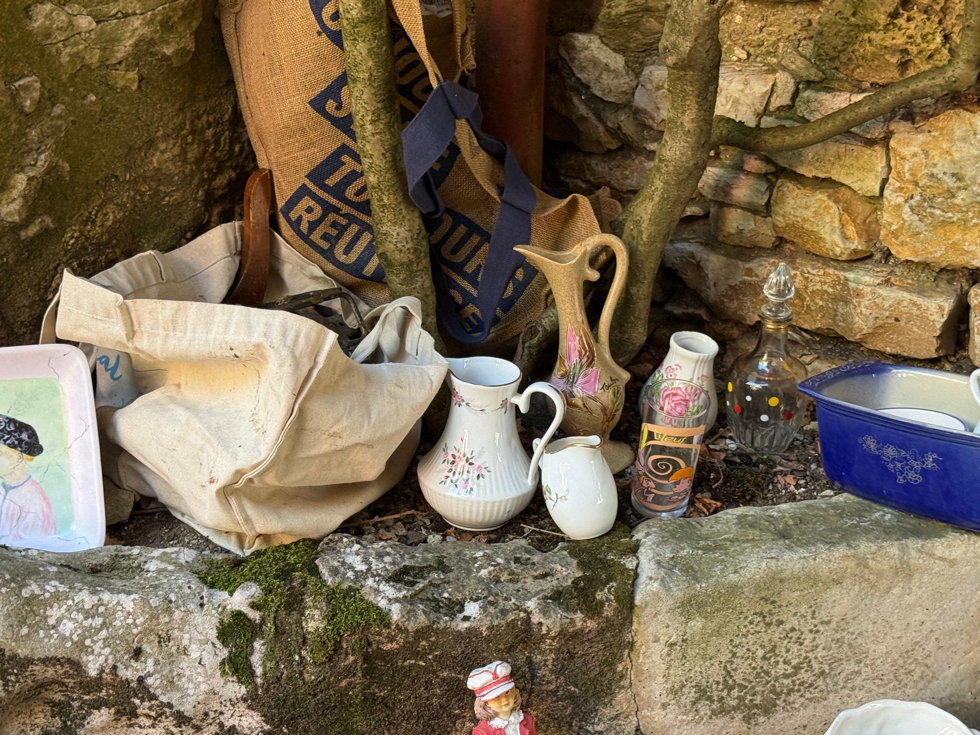 It seemed like every nook and cranny of the village was used as a display