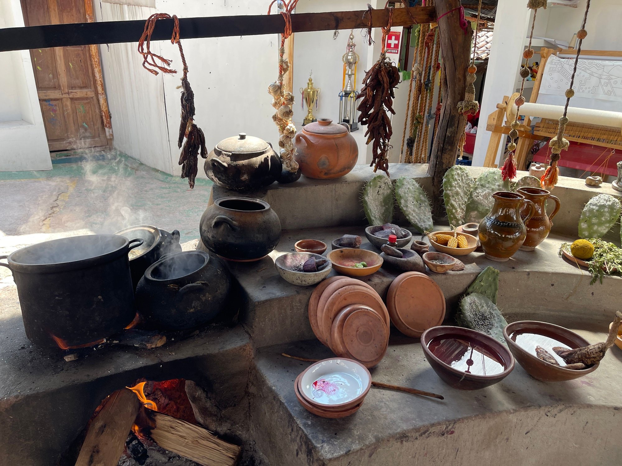 Different products used to make colors for the yarn