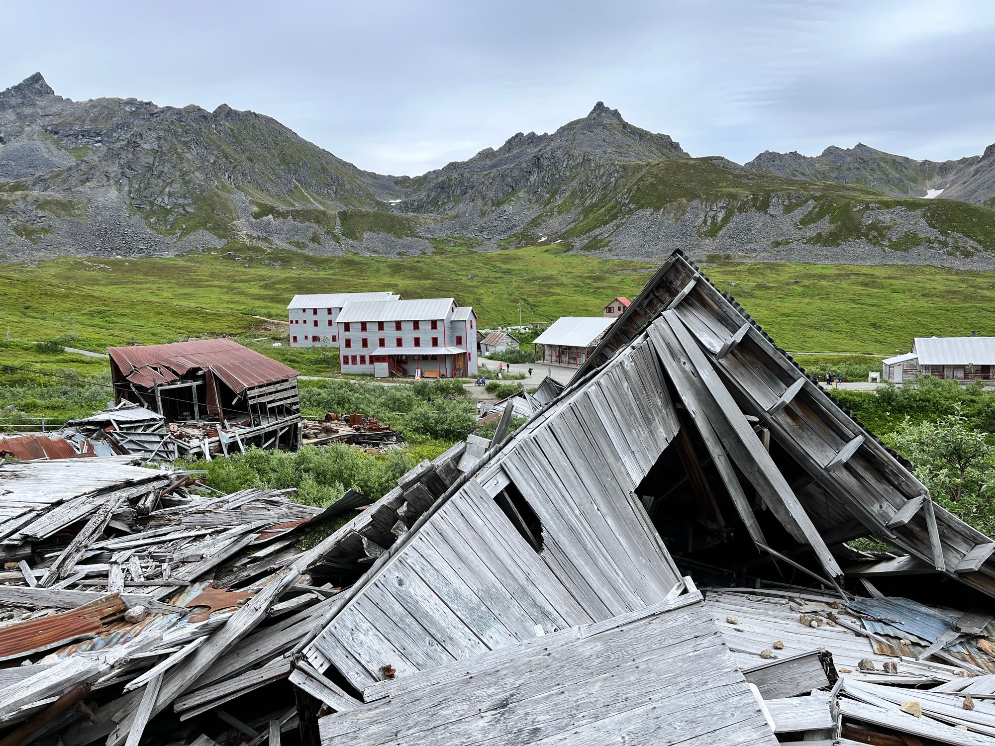 As you can see, some buildings were restored but others are left to decay 