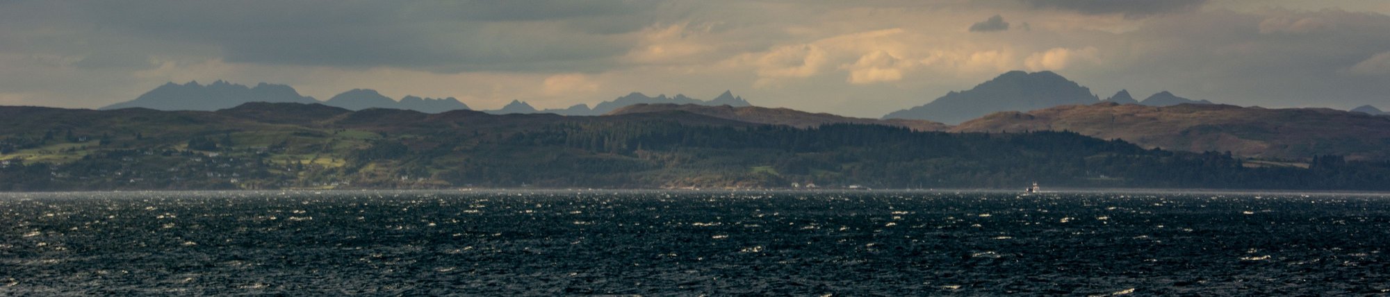 The Cuillin peeping up above south Skye