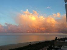 We don’t often get sunsets because we face East, but this is from a few minutes ago! We had an unexpected brief storm before.