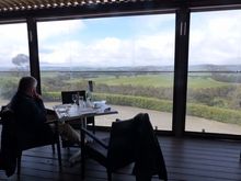 Dining on the enclosed verandah