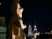  View from our 7th floor window in Prague. 