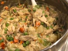 
This is the ATC recipe for chicken pie I saw in a youtube video. Chicken, onion, celery, carrots, potato and peas.  Everything from scratch and fresh veg.