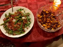 Green beans and sweet potatoes