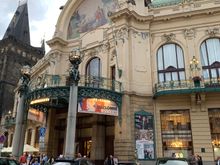 Prague Municipal House where we caught a wonderful one hour classical music concert this evening. 
