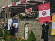 My beautiful alma mater. That is a statue of St. Ignatius in the front. 