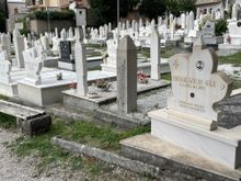 This is a Muslim cemetery.  If you walk through here, everyone was killed in 1993.  Very sobering