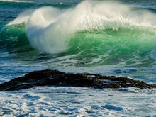 Cox Bay is pummeled by Pacific breakers.