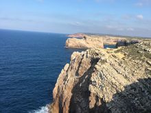 This was the coast I walked along today to Cabo St. Vincent which is the southernmost point of Europe (or so I’m told).  