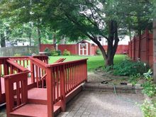 I had the stairs to the deck replaced with platforms. A ramp wouldn’t work, so this does. 